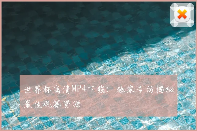 世界杯高清MP4下载:独家专访揭秘最佳观赛资源